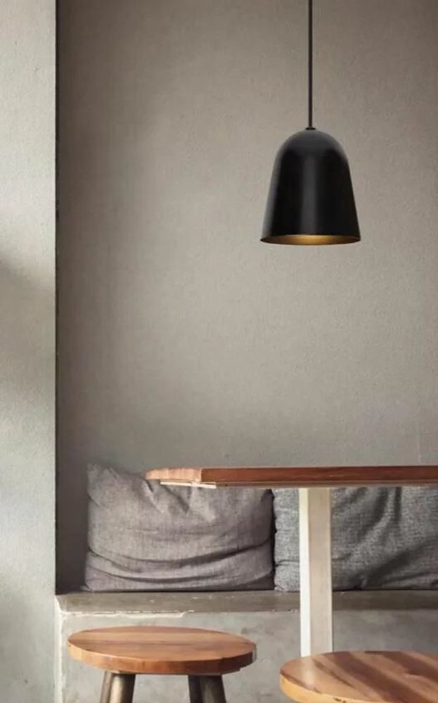 Hanging lights - LULA suspension in black with 15cm shade - LUXCAMBRA