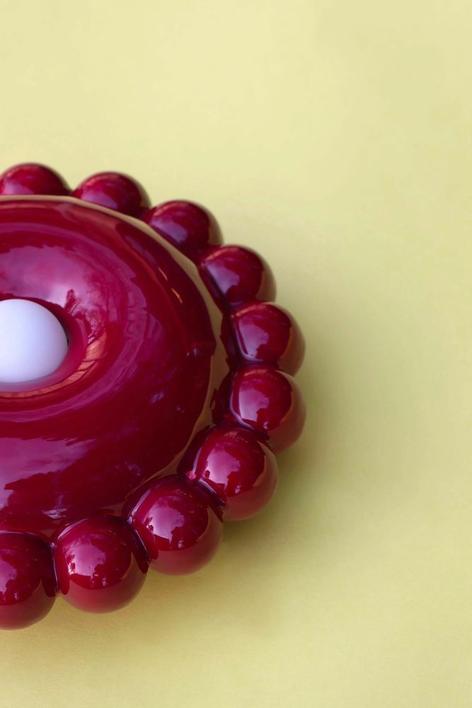Design objects - Luna Small Bordeaux Wall Lamp - BELLO ET BELLO