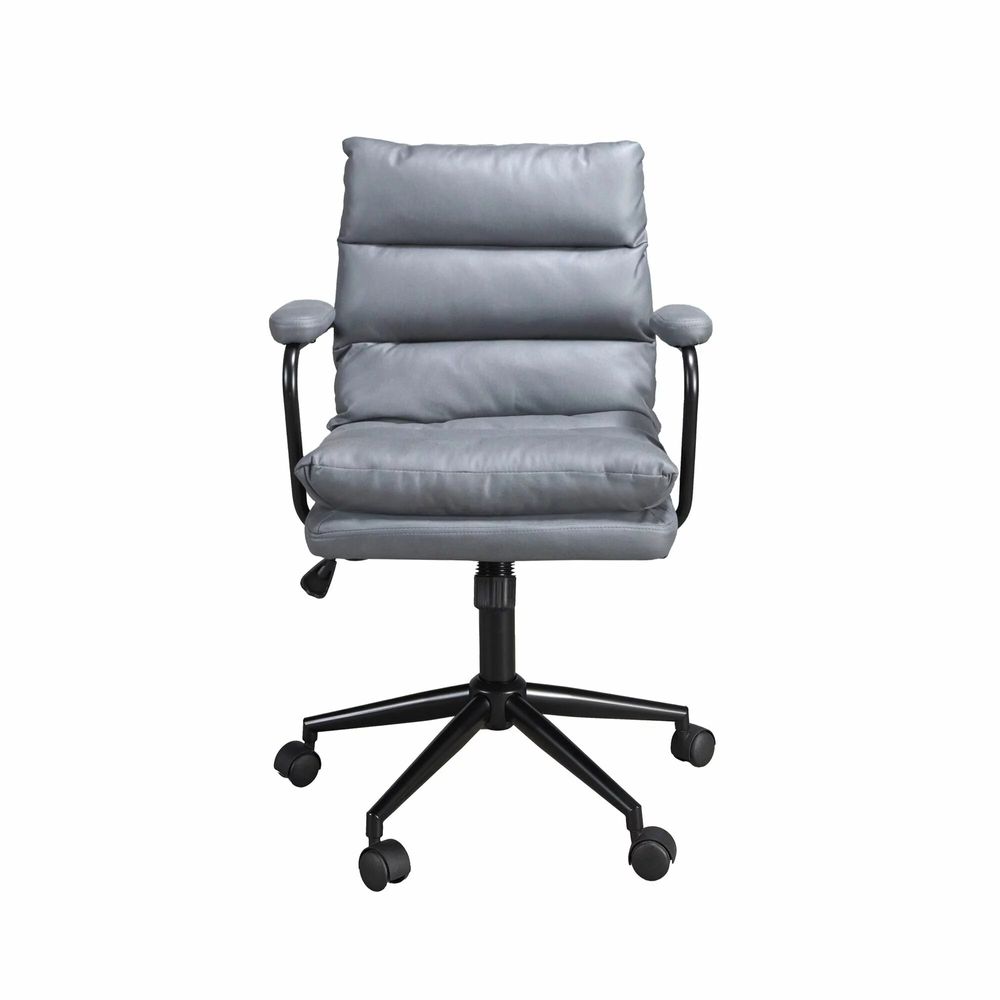 Chaises - Chaise de bureau pivotante en tissu gris - ANGEL CERDÁ