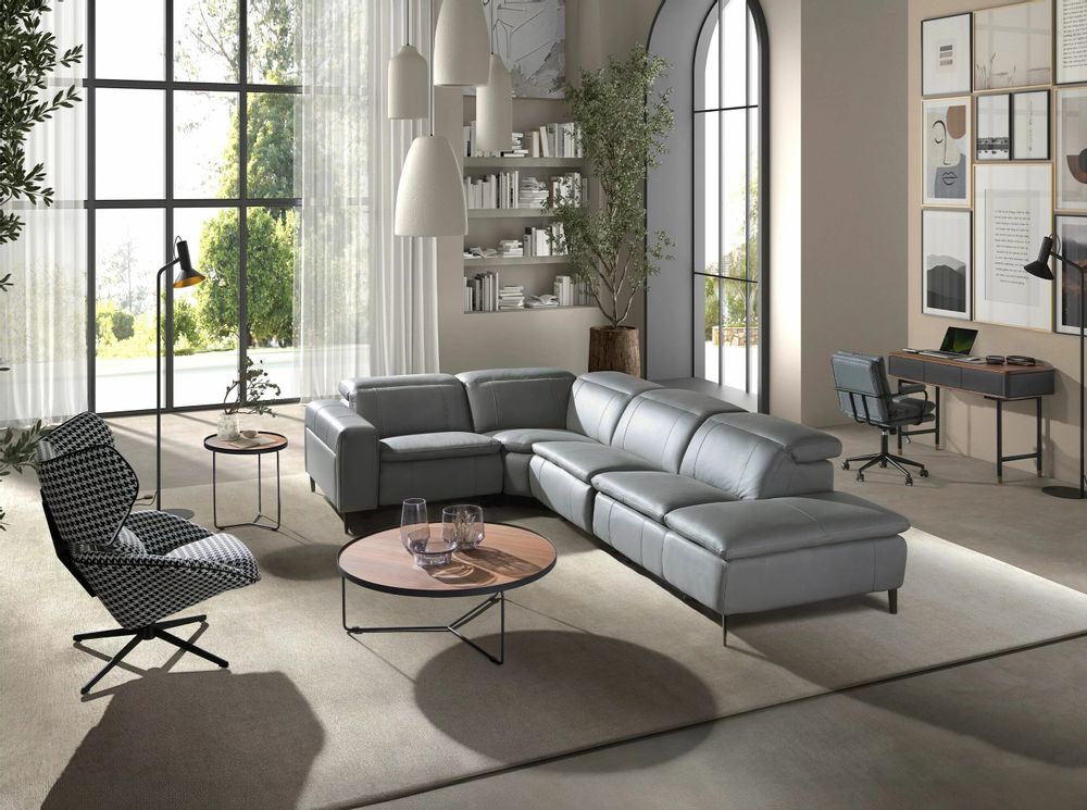 Chaises - Chaise de bureau pivotante en tissu gris - ANGEL CERDÁ