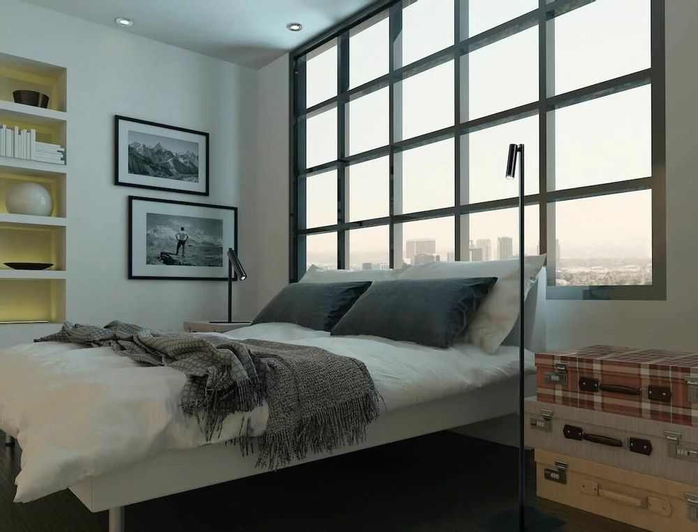 Floor lamps - MANHATTAN 135 cm floor lamp in black, white or black and gold - LUXCAMBRA