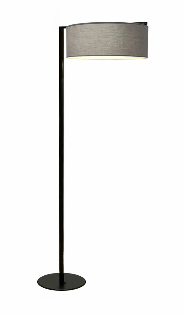 Lampadaires - MATRIX lampadaire en noir ou blanc avec abat-jour en cotonet - LUXCAMBRA