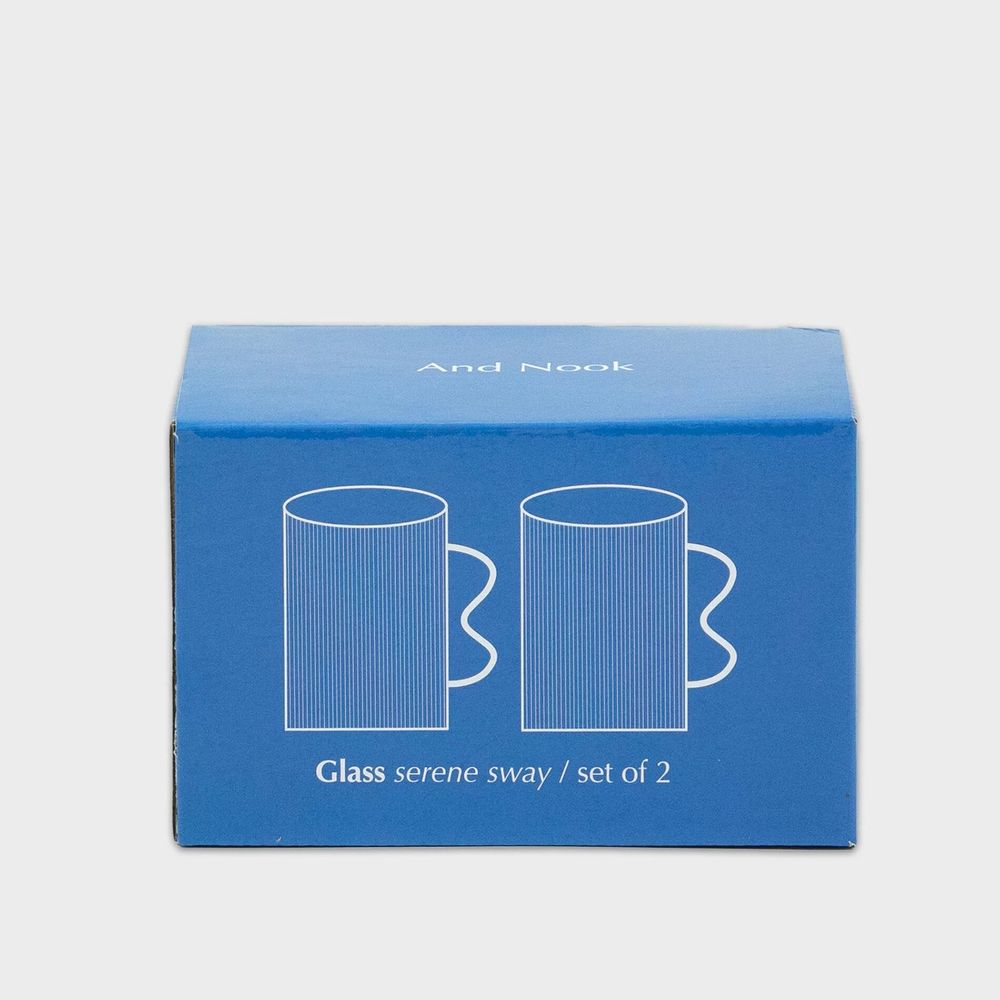 Tea and coffee accessories - Glass serene sway / set of 2 - AND NOOK