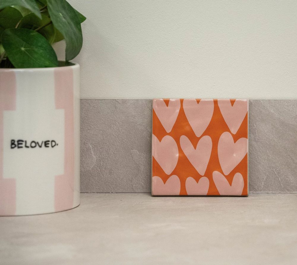 Objets de décoration - Carreau Cœur en Céramique - AND NOOK