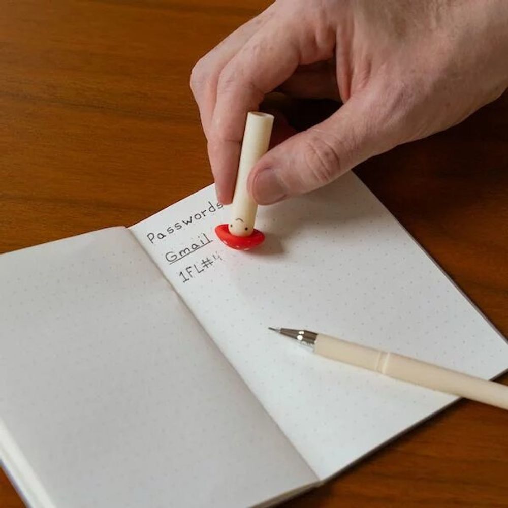 Papeterie bureau - STYLO CHAMPIGNONS EFFAÇABLE - KIKKERLAND