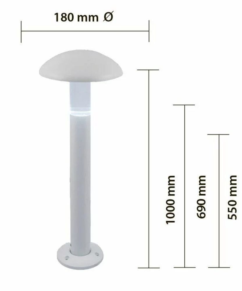 Garden accessories - GIU' 50 Bollard” lamp. Robustness and ecological sustainability - KRILADESIGN SRL