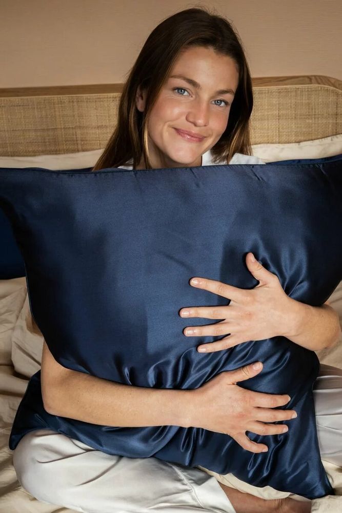 Bed linens - 100% Organic Pure Mulberry Silk Pillow Case - 65x65cm - EMILY'S PILLOW