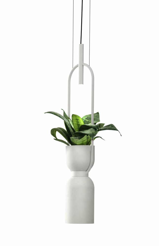 Suspensions - OXYGEN suspension pot de fleur en noir ou blanc - LUXCAMBRA