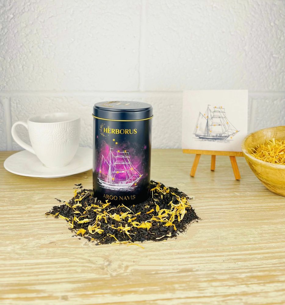 Coffee and tea - ARGO NAVIS -  Assam Black Tea, Bergamot & Marigold | invigorating - HERBORUS