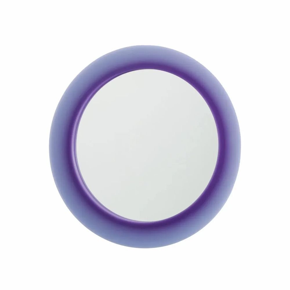 Miroirs - Miroir contemporain en résine époxy à halo violet par Facture Studio - TULESTE FACTORY