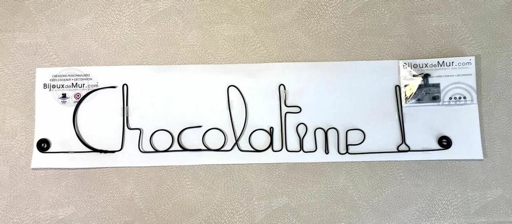 Other wall decoration - Wire wall decoration” Chocolatine! ” - to pin - BIJOUX DE MUR