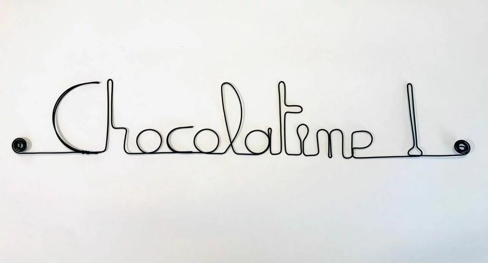 Other wall decoration - Wire wall decoration” Chocolatine! ” - to pin - BIJOUX DE MUR