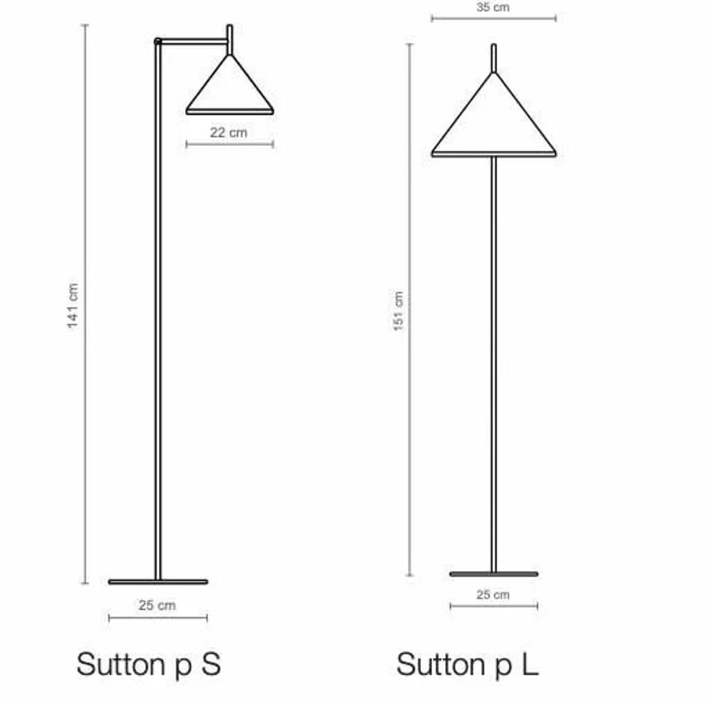 Floor lamps - SUTTON floor lamp in black or white - LUXCAMBRA
