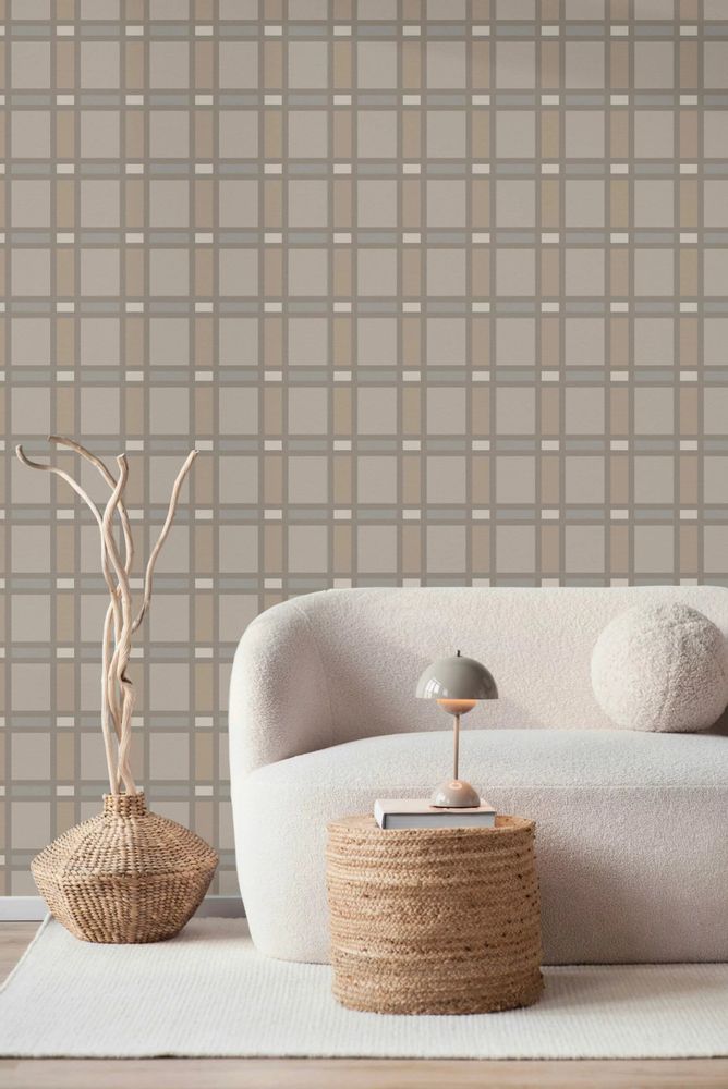 Papiers peints - Tartan Ewe - SANSONNET WALLCOVERING