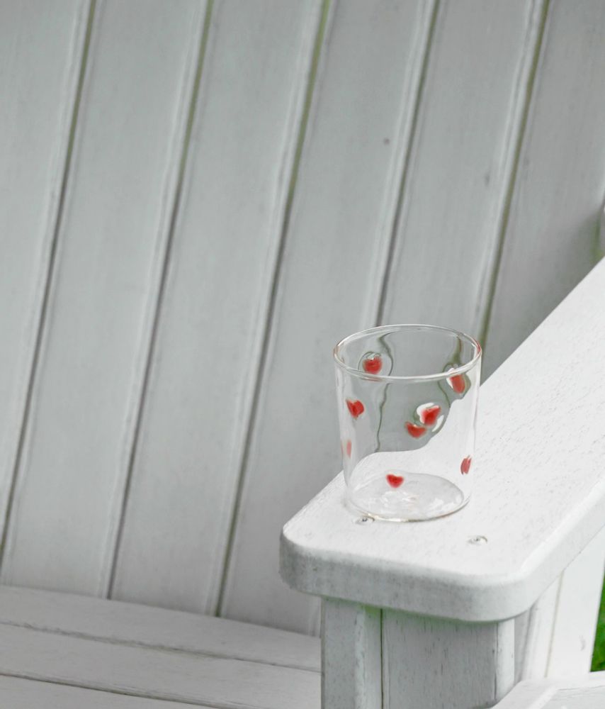 Glass - Glass hearts / set of 2 - red - AND NOOK