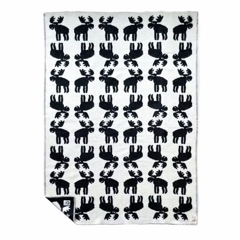 Plaids - Plaid couverture en laine, Élan Anthracite - WOOL ONLY BY JOWOLLINA