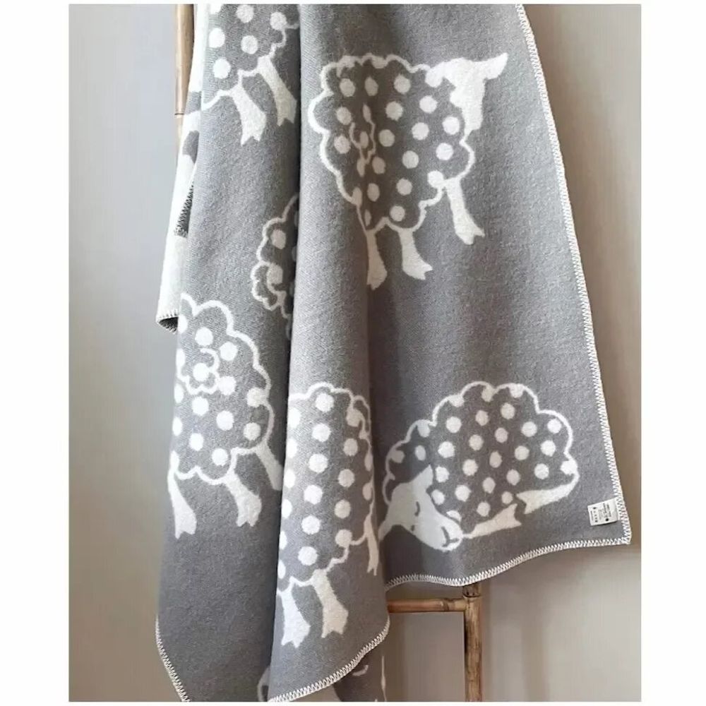 Throw blankets - Wool blanket plaid, Polka Dot - WOOL ONLY BY JOWOLLINA