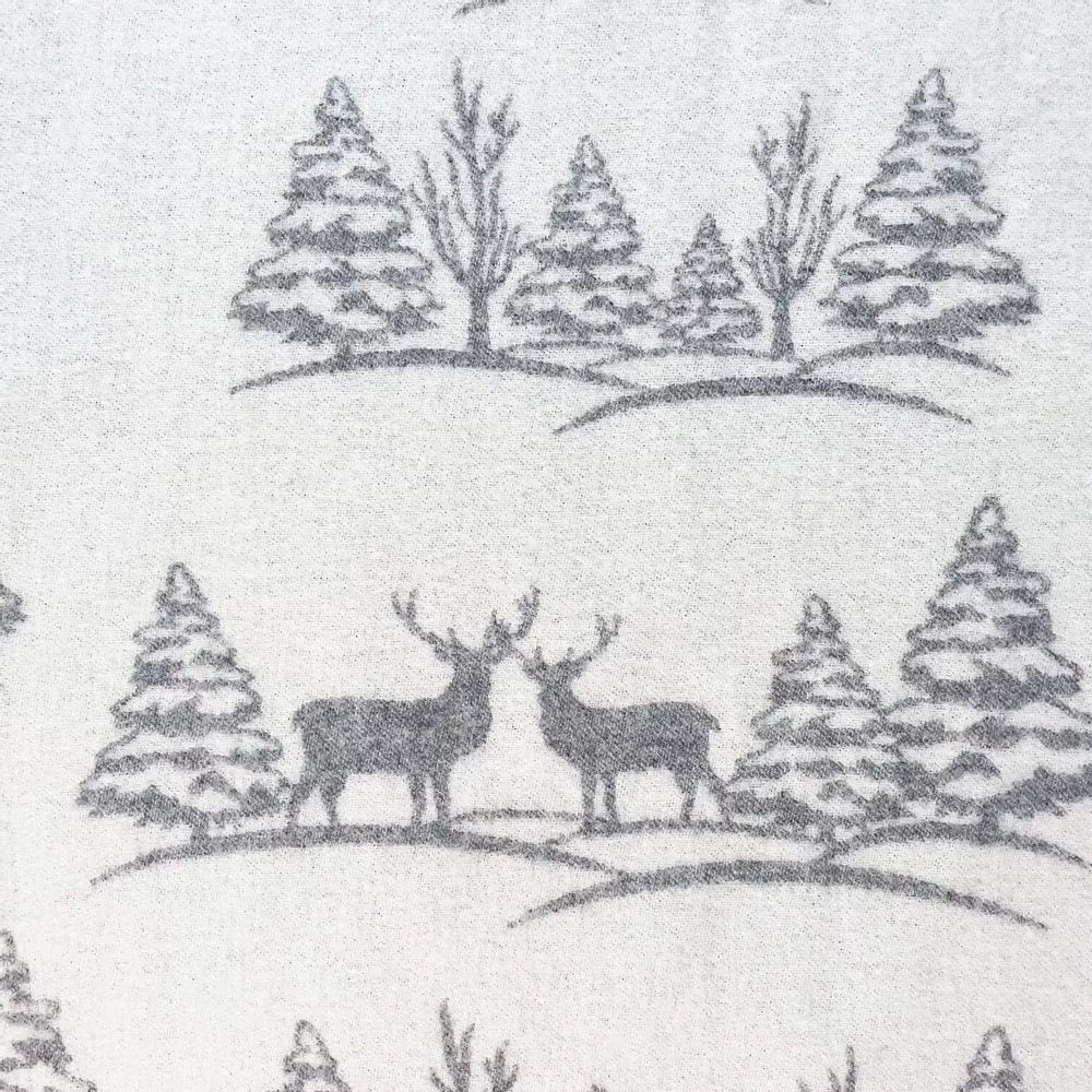 Throw blankets - Wool blanket plaid, 2 Deer Melange Grey - WOOL ONLY BY JOWOLLINA
