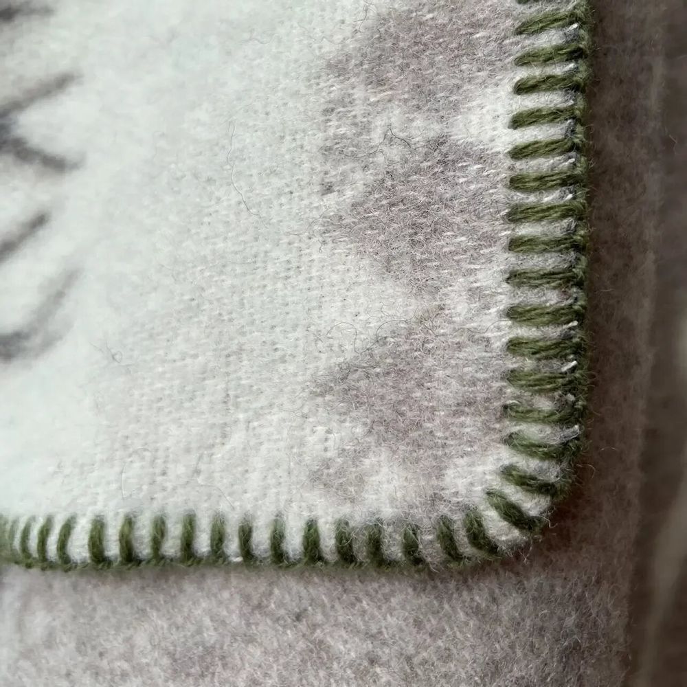 Throw blankets - Wool blanket plaid, Deer Beige Brown - WOOL ONLY BY JOWOLLINA