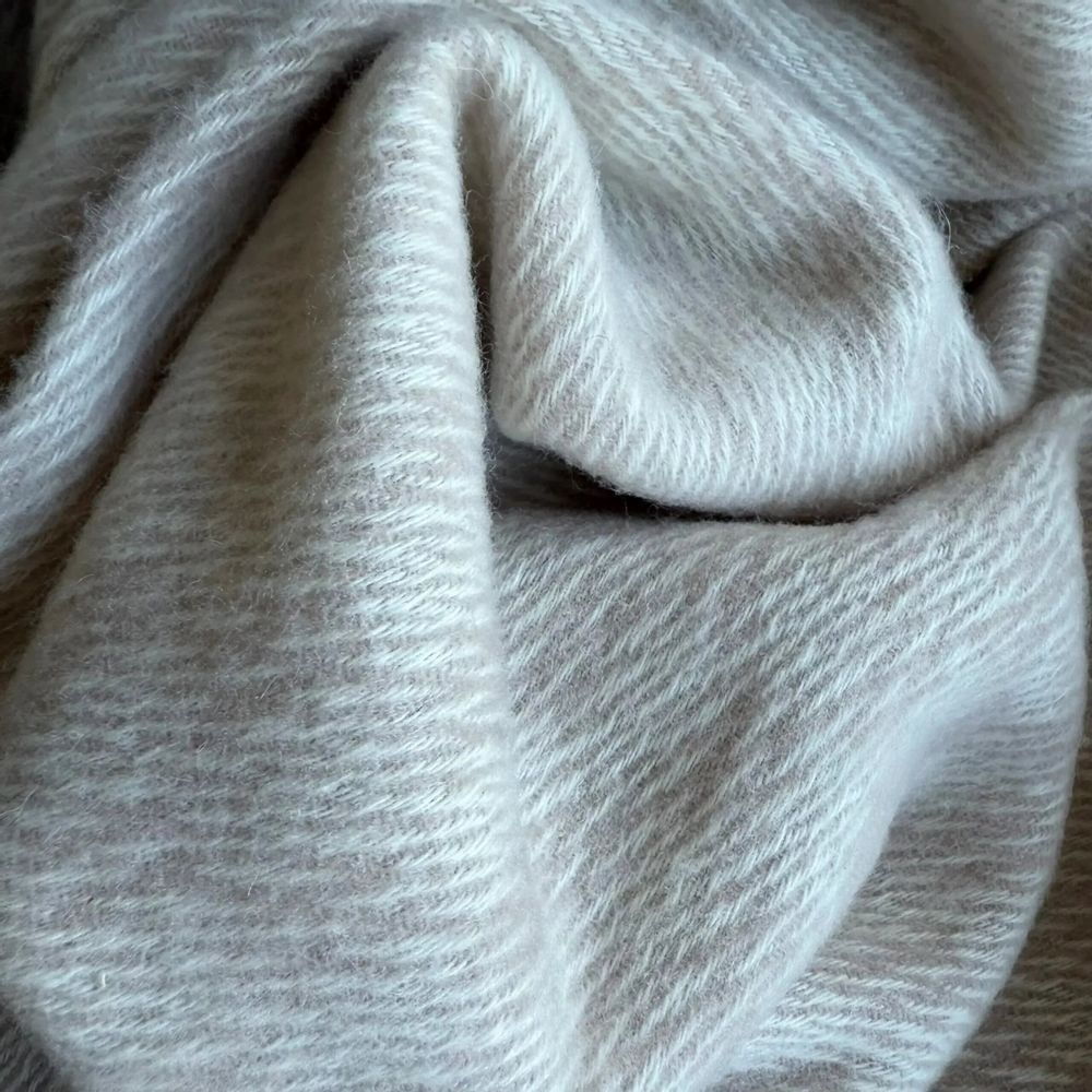 Throw blankets - Wool blanket plaid, Merino Sand Rose - WOOL ONLY BY JOWOLLINA