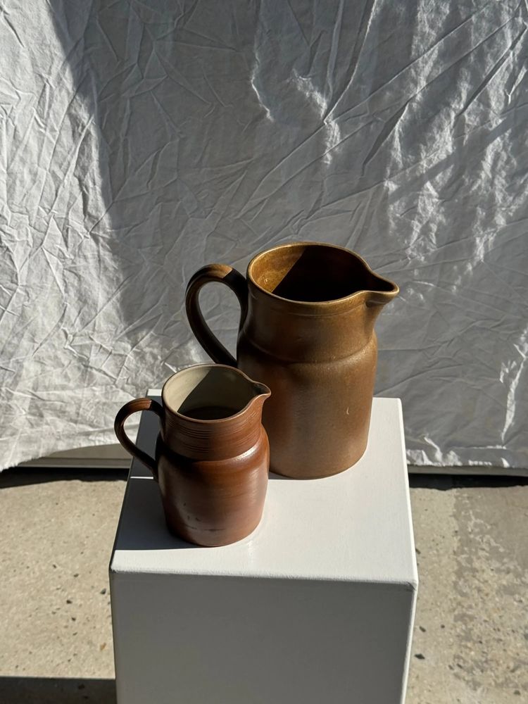 Carafes - Large stoneware carafe Digoin France H22 - OFFICE OBJETS