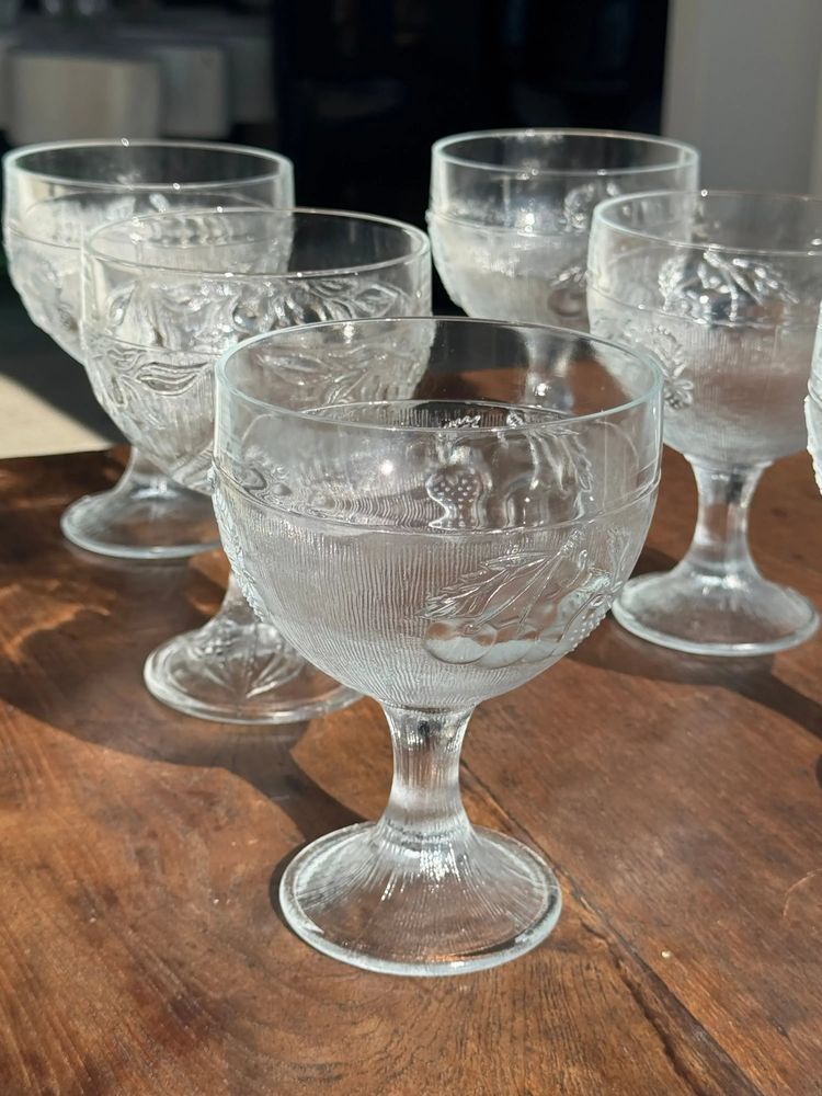 Accessoires à poser - 5 coupes à glace en verre motifs fruits vintage - OFFICE OBJETS