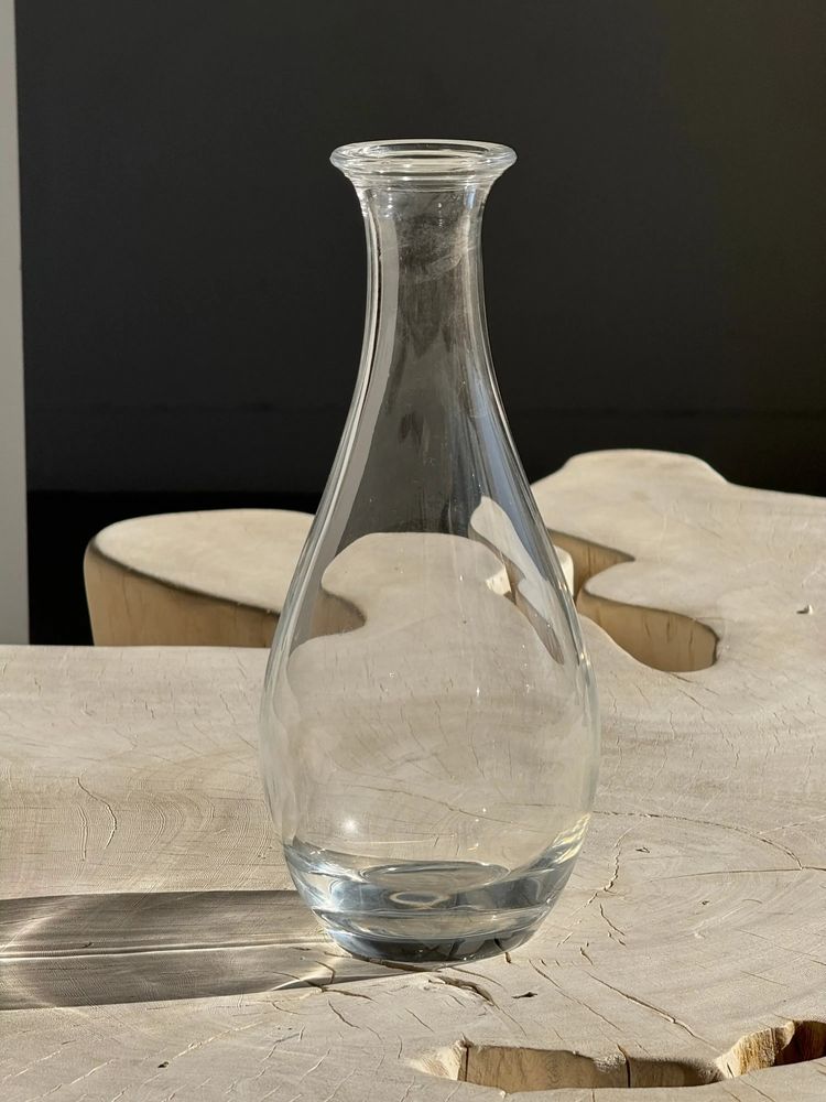 Carafes - Single oval glass carafe H 26.5cm - OFFICE OBJETS