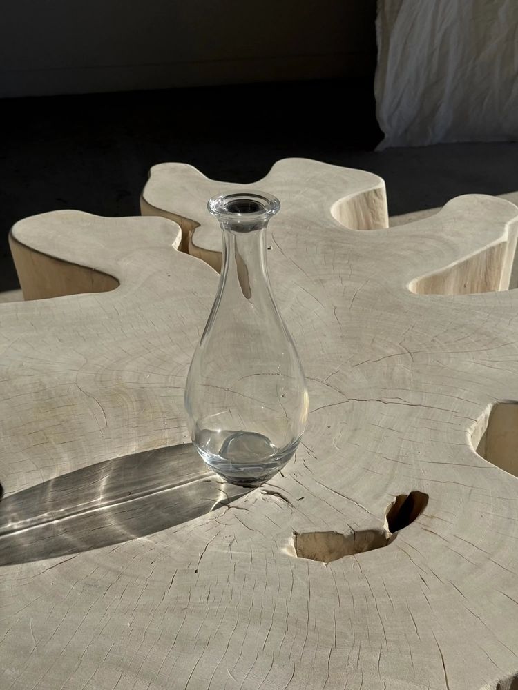 Carafes - Single oval glass carafe H 26.5cm - OFFICE OBJETS