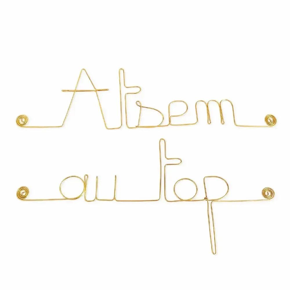 Autres décorations murales - Cadeau de fin d'année scolaire "ATSEM au top" - Laiton - BIJOUX DE MUR