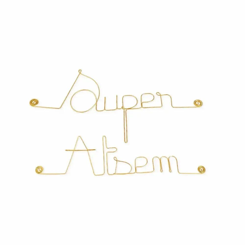Autres décorations murales - Cadeau de fin d'année scolaire "Super ATSEM" - Laiton - BIJOUX DE MUR