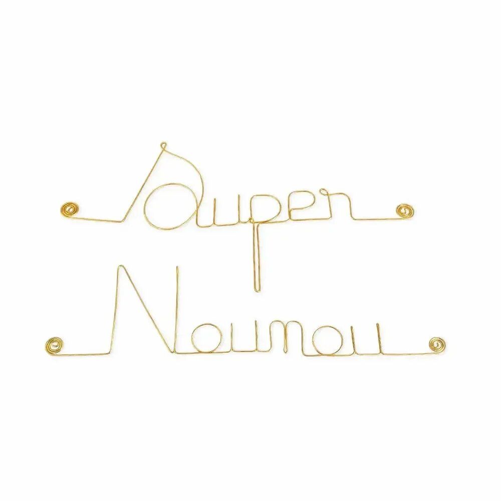 Autres décorations murales - Cadeau de fin d'année scolaire "Super nounou" - Laiton - BIJOUX DE MUR