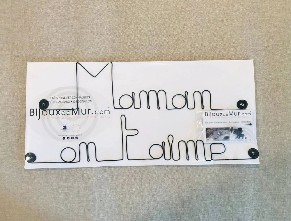 Other wall decoration - Mother's Day Gift "Mom we love you" - Wall Decoration - BIJOUX DE MUR