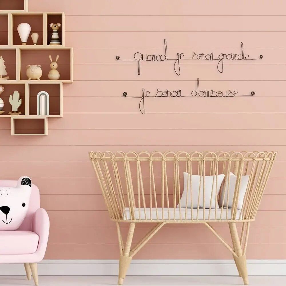 Autres décorations murales - Citation " Quand je serai grande, je serai danseuse " - BIJOUX DE MUR