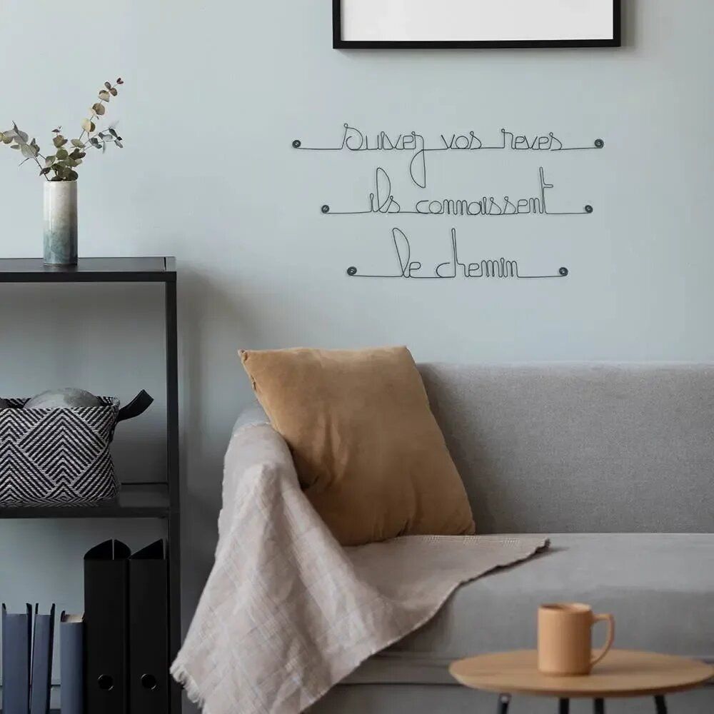 Other wall decoration - Metal Wall Decor Quote "Follow your dreams,..." - BIJOUX DE MUR
