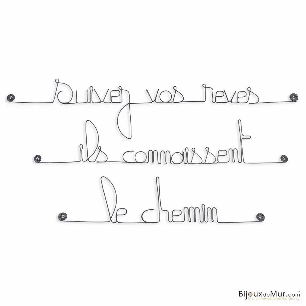 Other wall decoration - Metal Wall Decor Quote "Follow your dreams,..." - BIJOUX DE MUR