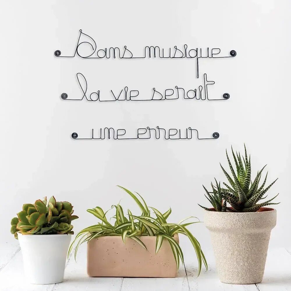 Other wall decoration - Wireframe Quote about Music - BIJOUX DE MUR