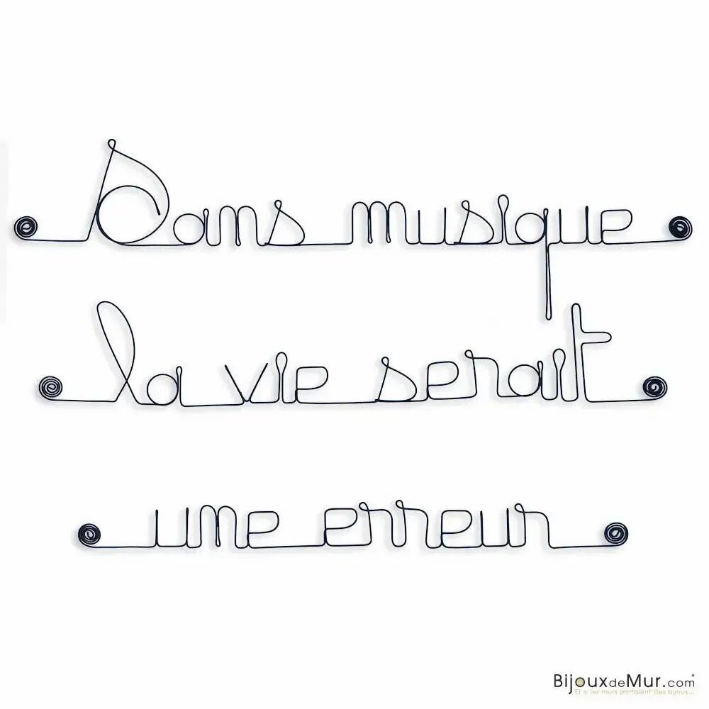 Other wall decoration - Wireframe Quote about Music - BIJOUX DE MUR