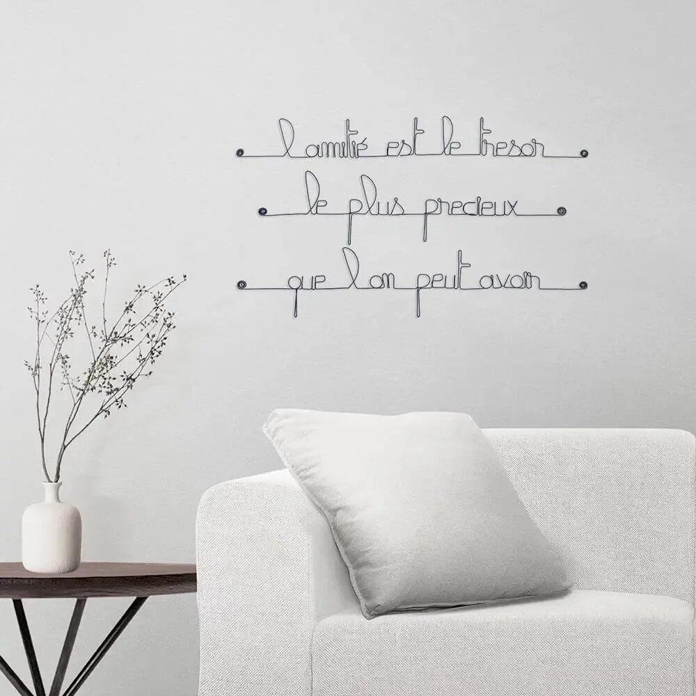 Autres décorations murales - Citation en métal sur l'Amitié - BIJOUX DE MUR