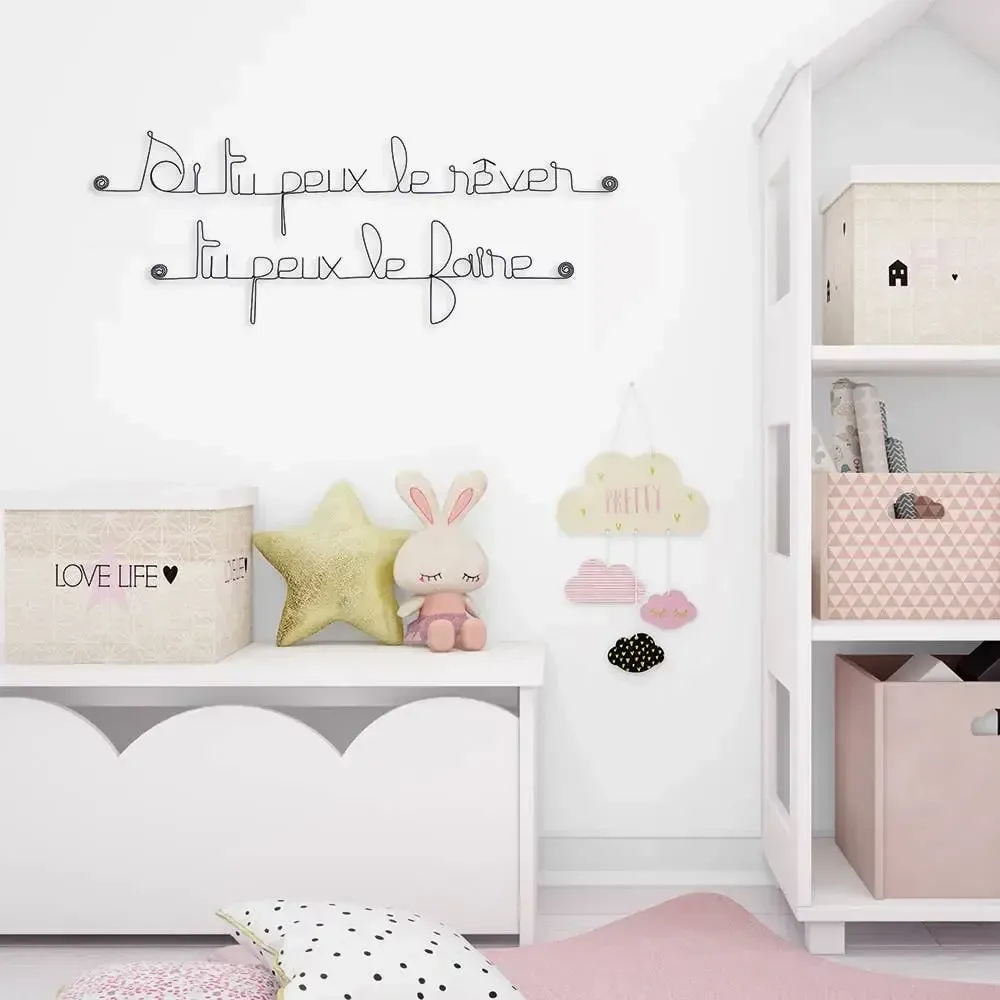 Autres décorations murales - Citation Métal " Si tu peux le rêver, tu peux le faire " - BIJOUX DE MUR