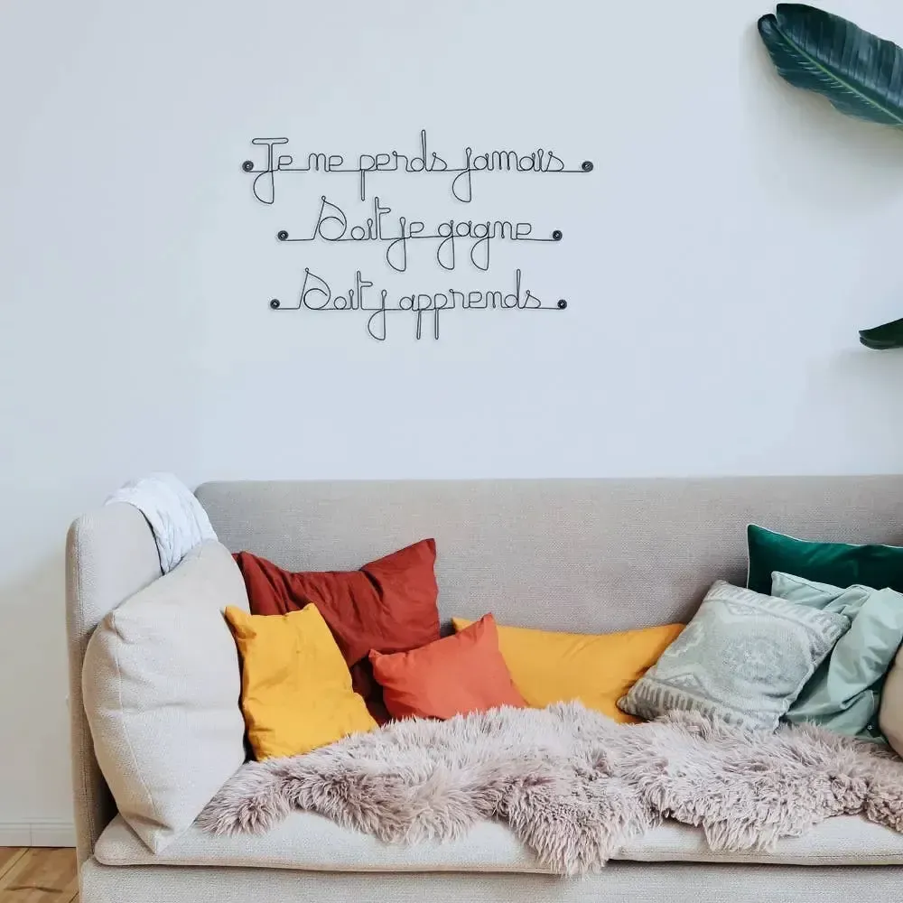Autres décorations murales - Citation Nelson Mandela en fil de fer - BIJOUX DE MUR