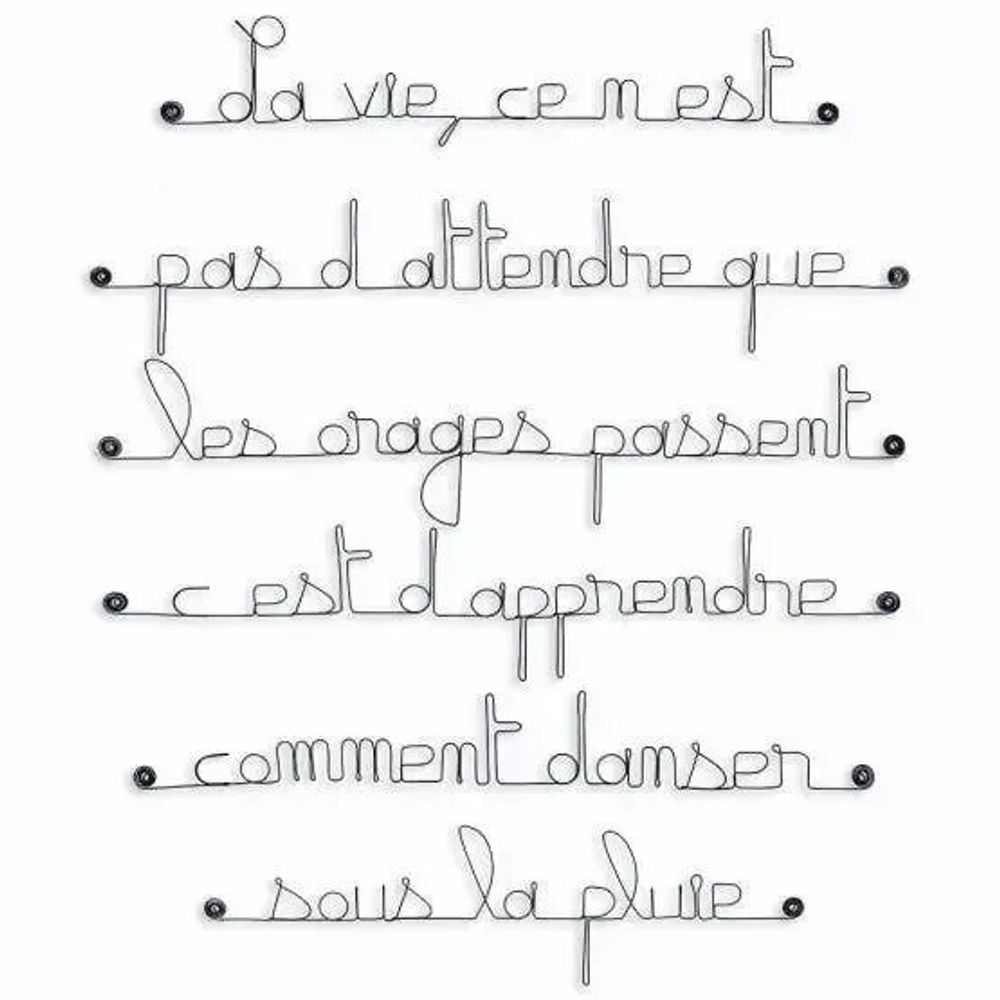 Autres décorations murales - Citation sur la Vie - Déco Murale - BIJOUX DE MUR