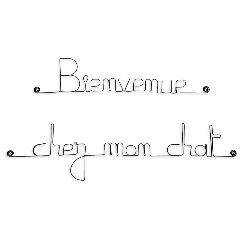 Other wall decoration - Welcome to my cat's metal decoration - BIJOUX DE MUR