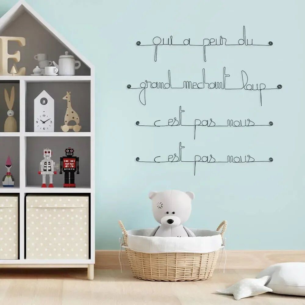 Autres décorations murales - Déco Murale Chambre Comptine Enfant en métal - BIJOUX DE MUR