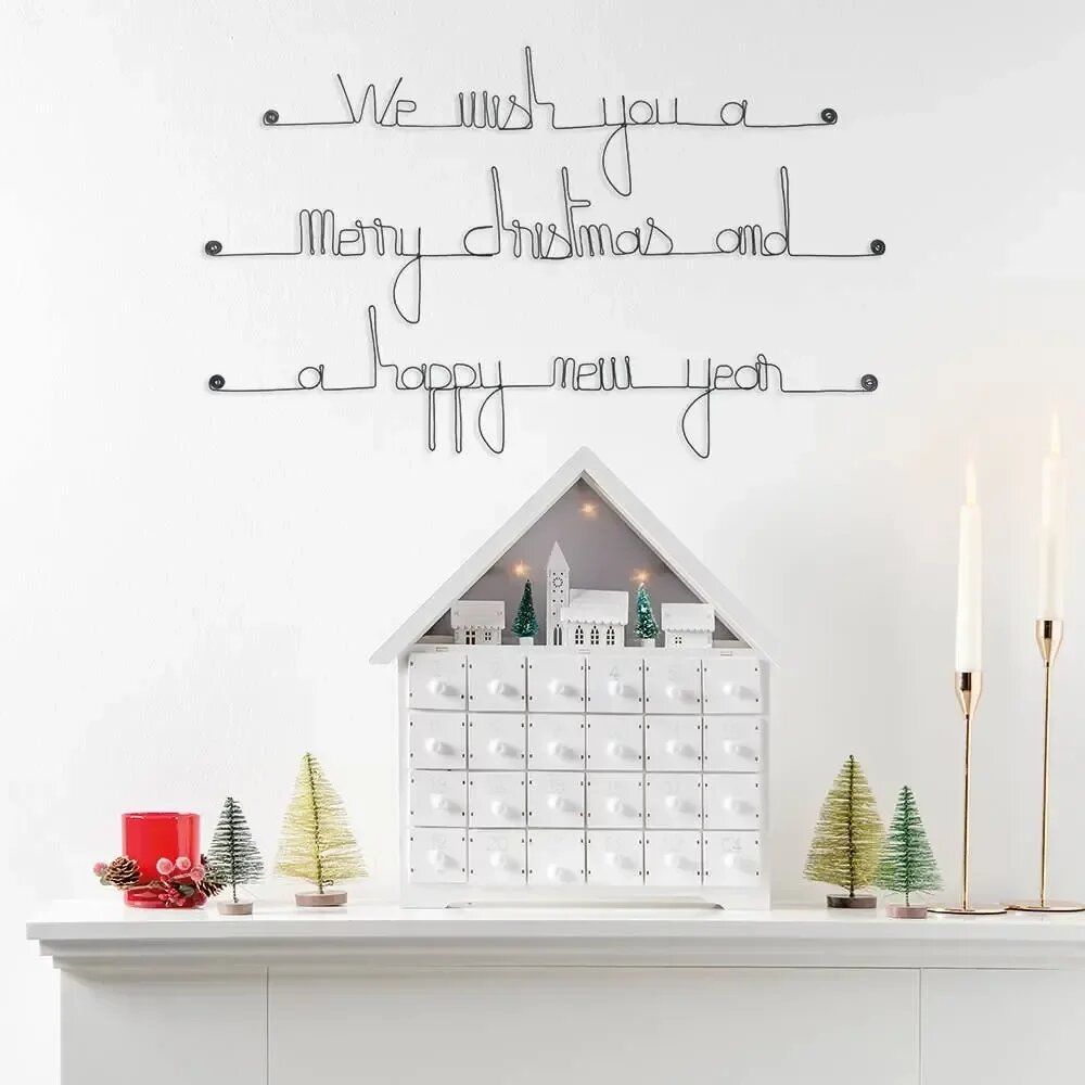 Other wall decoration - Metal Christmas Decoration - Merry Christmas Wall Quote - BIJOUX DE MUR