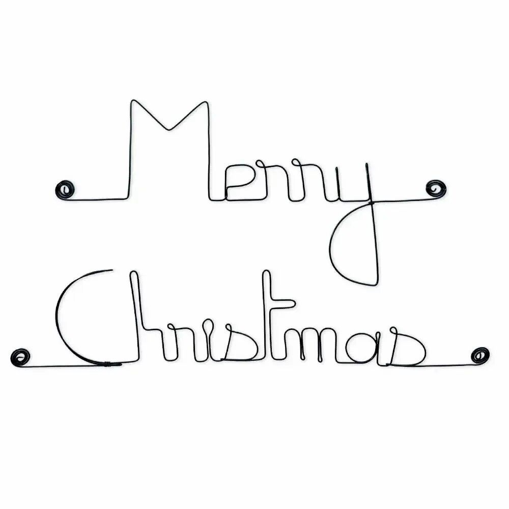 Other wall decoration - Christmas wire decoration: "Merry Christmas" - BIJOUX DE MUR