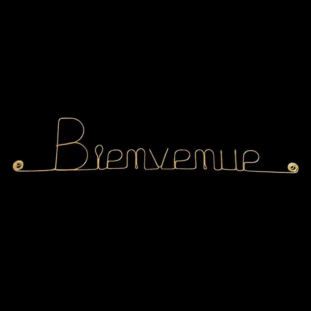 Other wall decoration - Wall Decoration - Gold Brass Wire Word "Welcome" - BIJOUX DE MUR