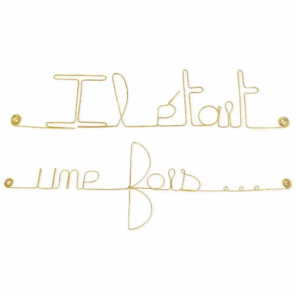 Other wall decoration - Once Upon a Time Gold Brass Wire Wall Decor. - BIJOUX DE MUR