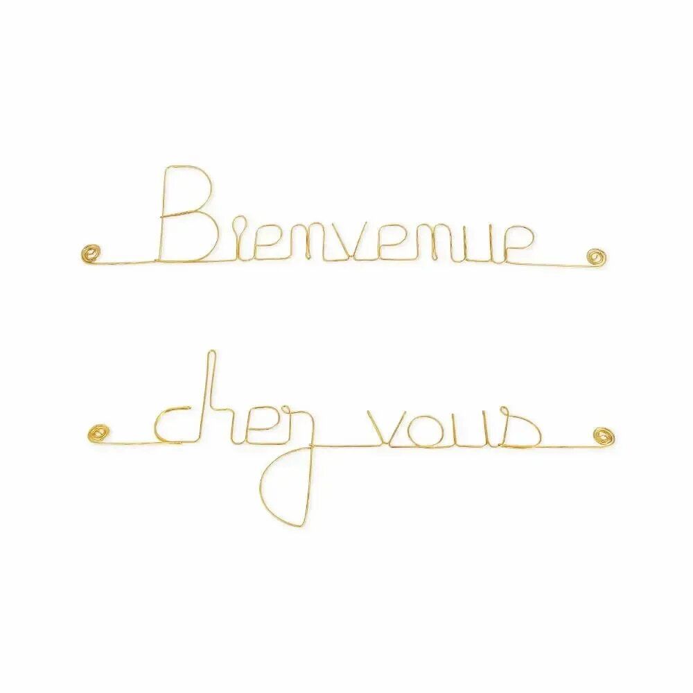 Other wall decoration - Welcome Home Gold Brass Wall Decor - BIJOUX DE MUR