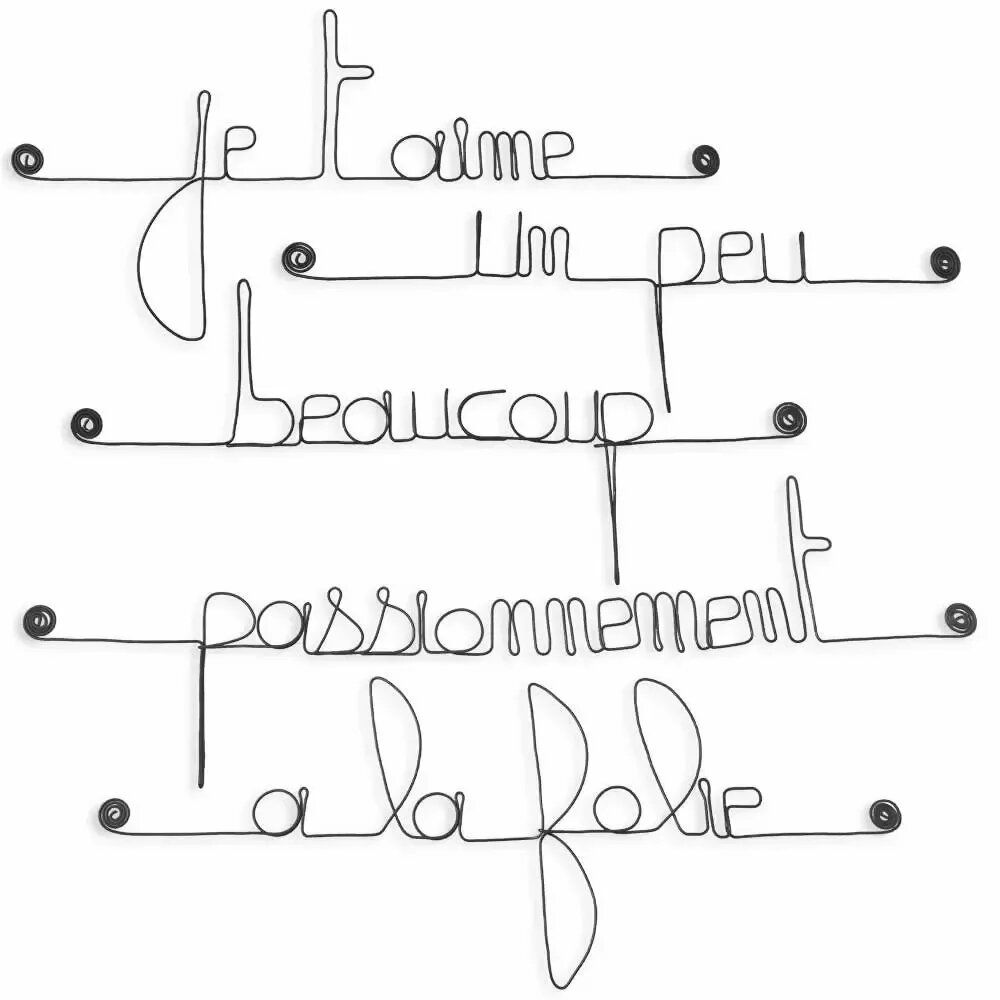 Other wall decoration - Love Themed Wall Decor - "I love you, ..." - BIJOUX DE MUR