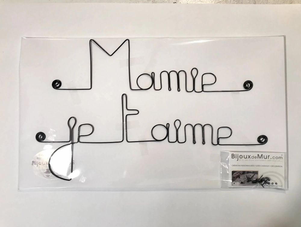 Other wall decoration - Grandmothers' Day "Grandma I love you" - in Wire - BIJOUX DE MUR